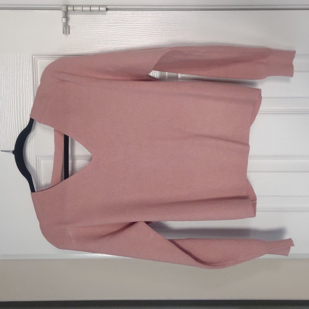 Blush crop sweater